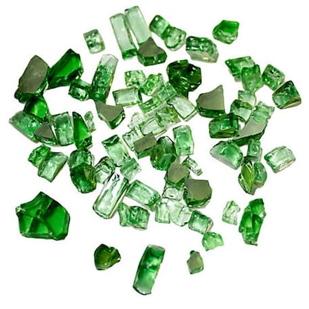 Gardencontrol Reflective Fire Pit Glass, Green GA1687364